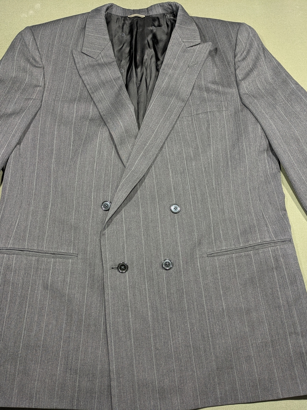 Vintage Christian Dior 48xl Charcoal DB Suit (Open To Offer's)